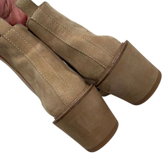 CECELIA Suede Pull On Wedge Boots - Picture 6 of 13